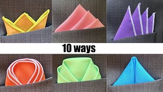 10 Cool Ways to Fold a Pocket Square [upl. by Namyh]