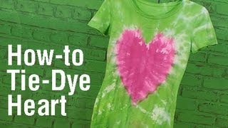 HowTo Create a Heart Design Tie Dye TShirt [upl. by Seabrooke938]