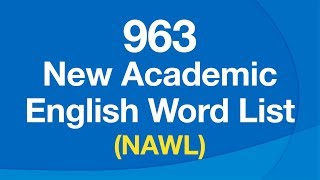 963 Most Important English Words for Understanding Academic Text NAWL [upl. by Song]