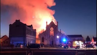 SaintOmer  quotIncompréhensionquot et quotvive émotionquot après lincendie criminelle dune église [upl. by Samaria]