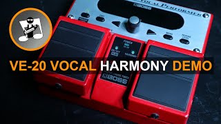 Boss VE20 How to add vocal harmony and use the looper [upl. by Clementis]