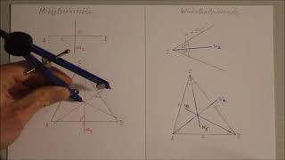 Mittelsenkrechte amp Winkelhalbierende im Dreieck  Mathe Klasse 7 [upl. by Oslec]