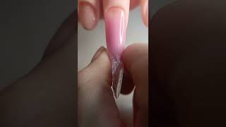 Туториал на выкладной френч с блестками✨ nailtutorial [upl. by Kenlay618]