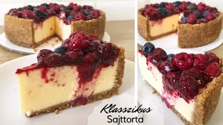 Klasszikus Sajttorta 🍓🧀  BebePiskóta [upl. by Cirnek54]