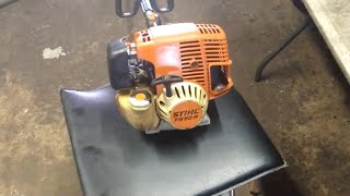 stihl fs 90 r carburetor adjustment [upl. by Adnohrahs]