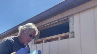 STEP 2 Mobile Home Window Making Larger Opening for Larger Window See Step 1 [upl. by Idur]