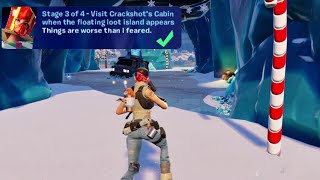 Visit Crackshots Cabin when the floating loot island appears fortnite [upl. by Giamo870]