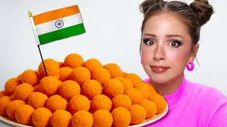 Trying INDIAN SNACKS for the first time ever [upl. by Karoline]