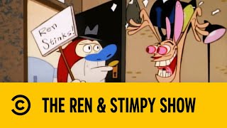 The Ren amp Stimpy Show  Ren Destroys Stimpys TV [upl. by Ashling]