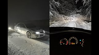 1999 Mitsubishi Lancer EVO VI RS  POV  Snow Drift Fun Winter  HM [upl. by Madelina]