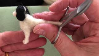 Tutorial  Step by step needle felted miniature dog [upl. by Ecyac]