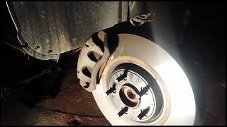 Part 1 Jaguar XJ8 Front Brake Work  Remove Pads Calipers Rotors [upl. by Kerns]