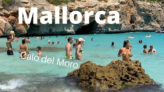 Beach walk  Caló des Moro  Mallorca 4K 🏖️🇪🇸 [upl. by Ithaman480]