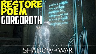 Restore Poem  Ithildin Door  Gorgoroth  MiddleEarth Shadow of War [upl. by Jews345]