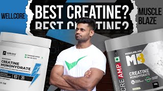 MUSCLEBLAZE CREATINE VS WELLCORE CREATINE  WHICH ONE SHOULD YOU BUY  review fitness health [upl. by Attehcram]