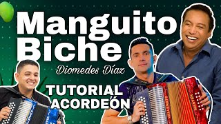 MANGUITO BICHE  Diomedes Díaz Tutorial Acordeón [upl. by Davies823]