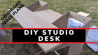 DIY Music Studio Desk  Build A Desk In 10 Steps  Free Plans [upl. by Gefell]