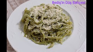 Pesto Soslu MakarnaYapımı kolay makarnaFesleğenli Makarna fesleğenlimakarna pestososlumakarna [upl. by Ahsienom622]