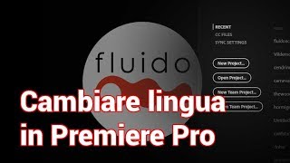 Cambiare lingua in Premiere Pro [upl. by Adivad]