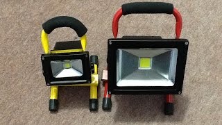 A look inside a 20W rechargeable LED work light [upl. by Ydnil]