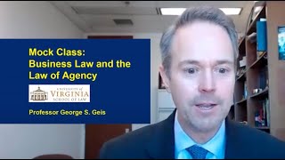 Mock Class Business Law and the Law of Agency [upl. by Sion]