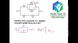 Dirençlerin Bağlanması  Eşdeğer Direnç Bulma Soru Çözümü [upl. by Luben]