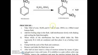 To prepare a sample of mDinitrobenzene from nitrobenzene [upl. by Aleafar]