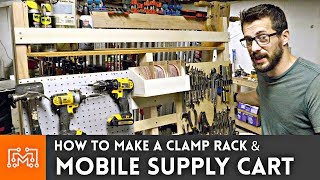 Mobile Supply CartClamp Rack  Woodworking How To  I Like To Make Stuff [upl. by Devad]