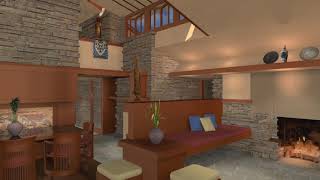 Taliesin Virtual House Tour  Frank Lloyd Wright  Spring Green Wisconsin [upl. by Yregerg]