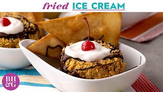 Youve Got to Try This Deep Fried Ice Cream for Dessert  Eat This Now  Better Homes amp Gardens [upl. by Ennahs]