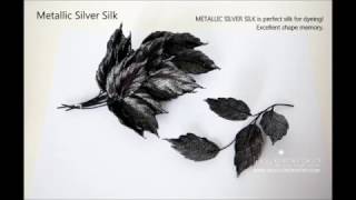 Silk flower making  METALLIC SILVER SILK [upl. by Luapnoj181]