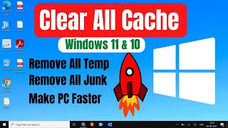 How to Clear ALL CACHE amp JUNK From Windows 10 amp Windows 11 Easy Way [upl. by Armillia]