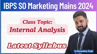 IBPS SO Marketing Mains 2024 Internal Analysis Class [upl. by Llennyl335]