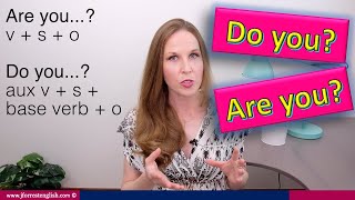 Do You or Are You  English Grammar Lesson [upl. by Ahcropal]