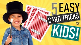 KID CARD TRICKS  5 Easy Magic Card Tricks for Kids and Beginners easymagictricks kidmagictricks [upl. by Nonnac804]