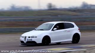 280Hp Alfa Romeo 147 GTA 32 V6 Busso  Supersprint straight pipe sound on track [upl. by Matilde555]