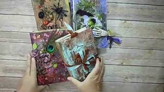 Tutorial How to create a mixed media altered book cover [upl. by Rufina260]