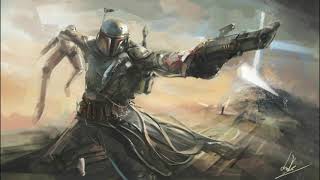 Star wars Boba fett Theme music in The Mandalorian 1Hour Long [upl. by Uohk611]