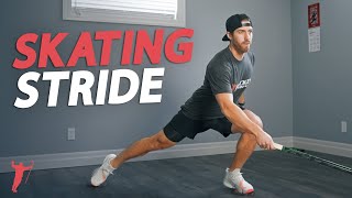 5 SKATING STRIDE EXERCISES FOR AT HOME 🏒 [upl. by Aicnelev]