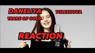 Daneliya Tuleshova  Tears of gold Faouzia cover REACTION [upl. by Eissahc443]