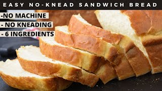 NoKnead Sandwich Bread  Just 6 ingredients in less than 2 hours [upl. by Alejo]