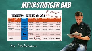 Mehrstufiger BAB  Hilfskostenstellen mit Schlüssel verteilen  super einfach erklärt mit Beispiel [upl. by Kathe]