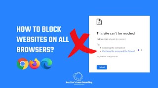 How to block websites on google chrome Firefox amp Microsoft Edge  windows 10  No Extensions  2022 [upl. by Iloj]