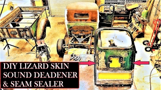 Seam sealer and DIY sound deadener part 12 1947 ford pu rat rod build [upl. by Fransen]