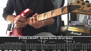 STEELHEART  Shes Gone 2nd SOLO Cover  Guitar Tab [upl. by Nehgam]