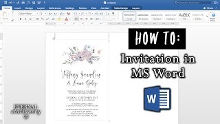 How to make an invitation in Microsoft Word  DIY Wedding Invitations  MS Word office [upl. by Fraze]