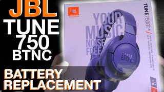 Battery Replacement of JBL TUNE750BTNC headphones how to [upl. by Hashim147]