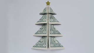 My MONEY CHRISTMAS TREE  Modular Dollar Origami  Tutorial DIY by NProkuda [upl. by Cordier]