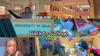 Vlog Back to school University of Abuja  Moving to the hostel  Dorm tour [upl. by Zizaludba]