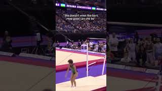 She is also 44 years old in this video😳 gymnastics unevenbars exhibition [upl. by Albertina]